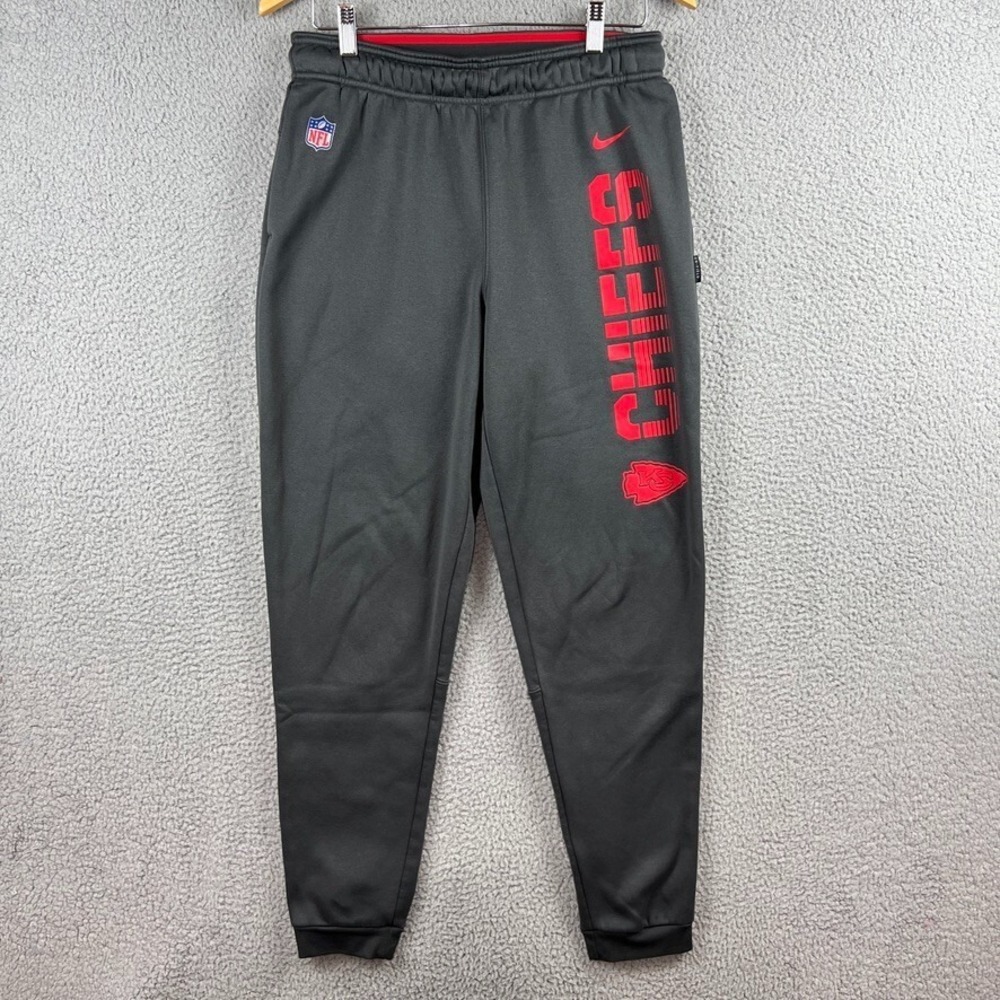 Kansas City Chiefs Nike NFL On Field Sweatpants Men's Small Dark Grey Spellout
